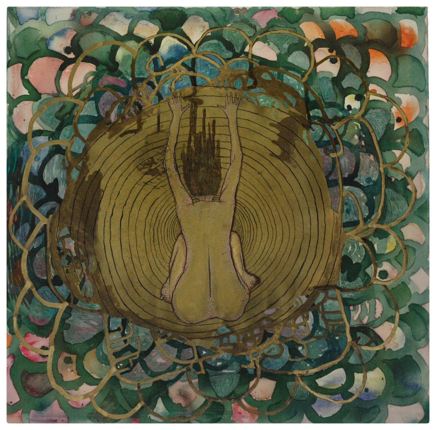 Silence in the womb Audra Brazauskaite Original painting for sale