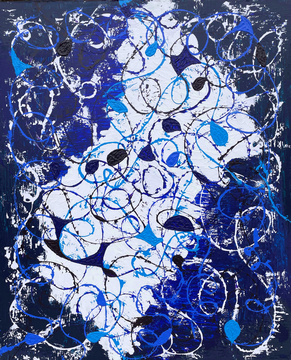 DANCE IN BLUE Vesna Jogan Original painting for sale