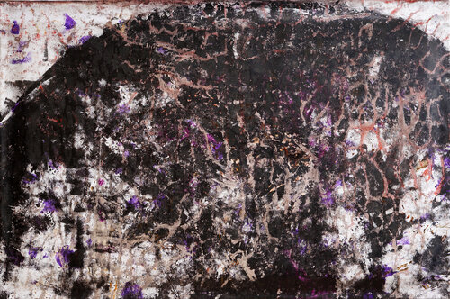 "TRACES OF MAKING ......." (DRILLED INTO BLACK) by Christoph Robausch, Painting for Sale on Select