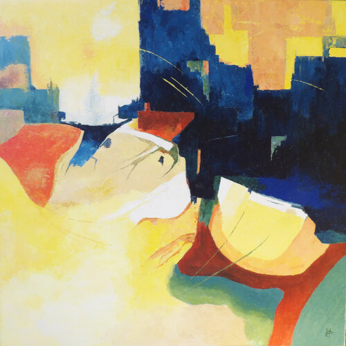 Arrivé devant la ville by J-Claude Bernard, Painting for Sale on Select