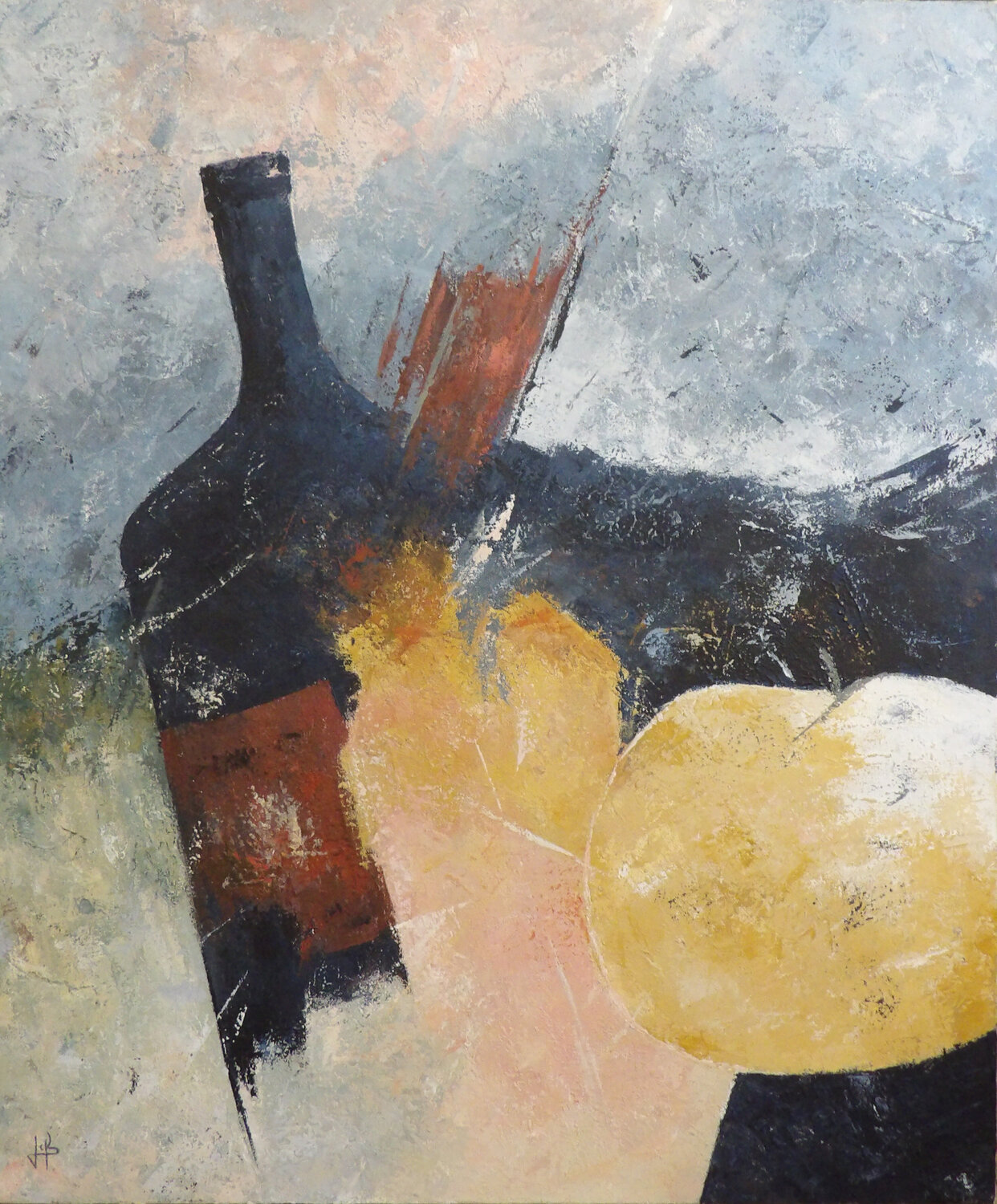 Composition Calvados65 J-Claude Bernard Original painting for sale