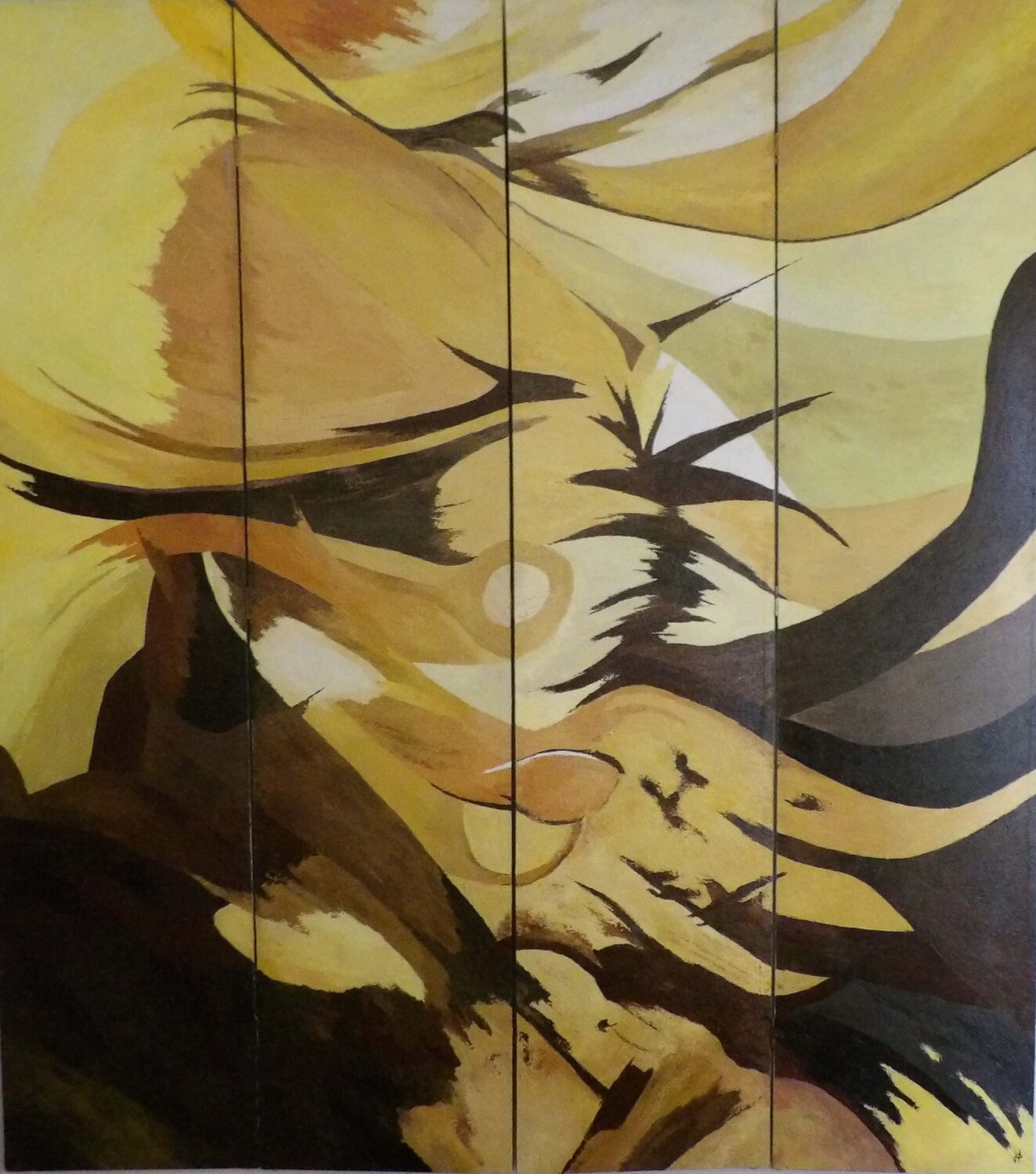 Paravent 1 J-Claude Bernard Original painting for sale