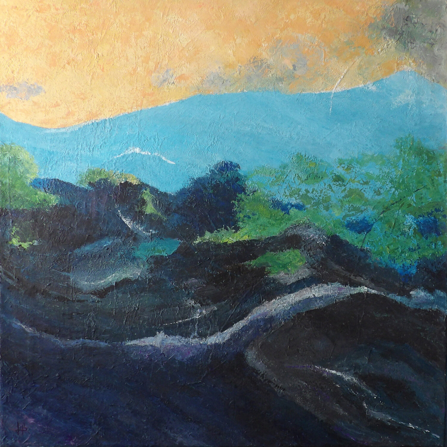 Par une chaleur humide J-Claude Bernard Original painting for sale