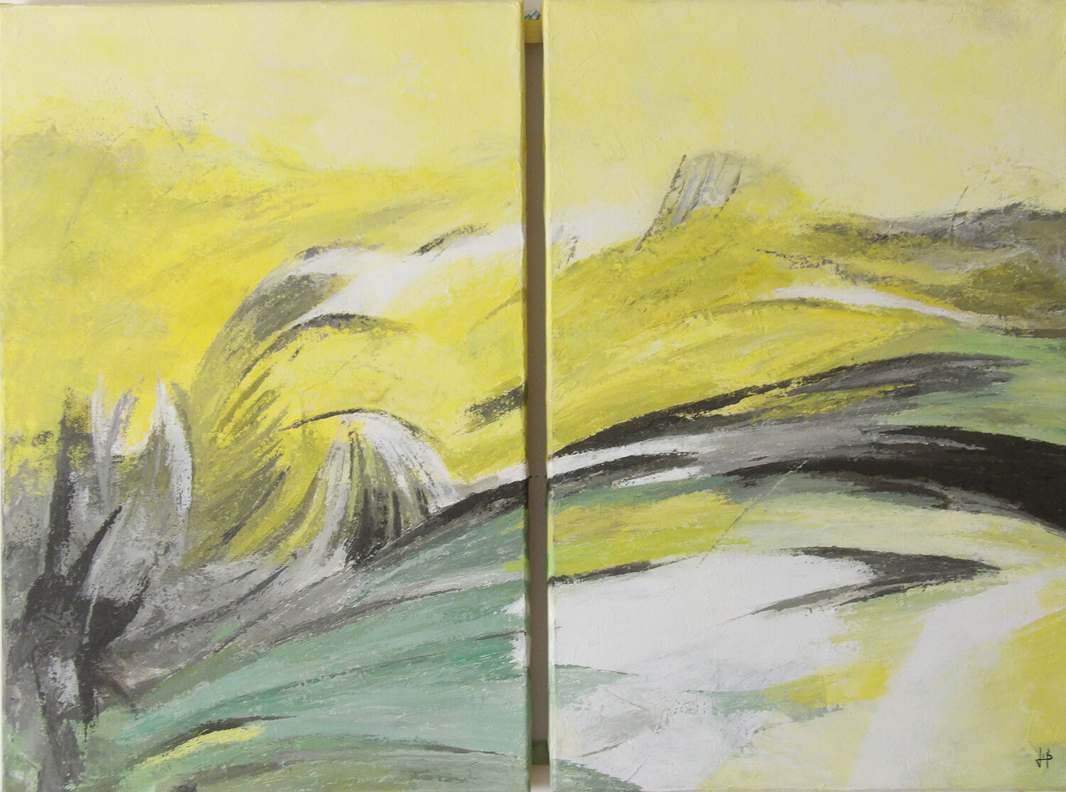 L'érosion J-Claude Bernard Original painting for sale