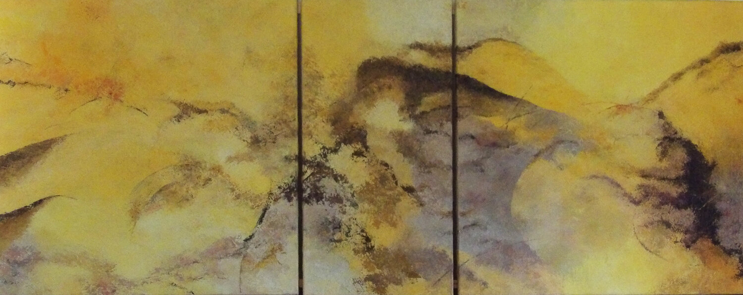 Petit nuages au sommet J-Claude Bernard Original painting for sale