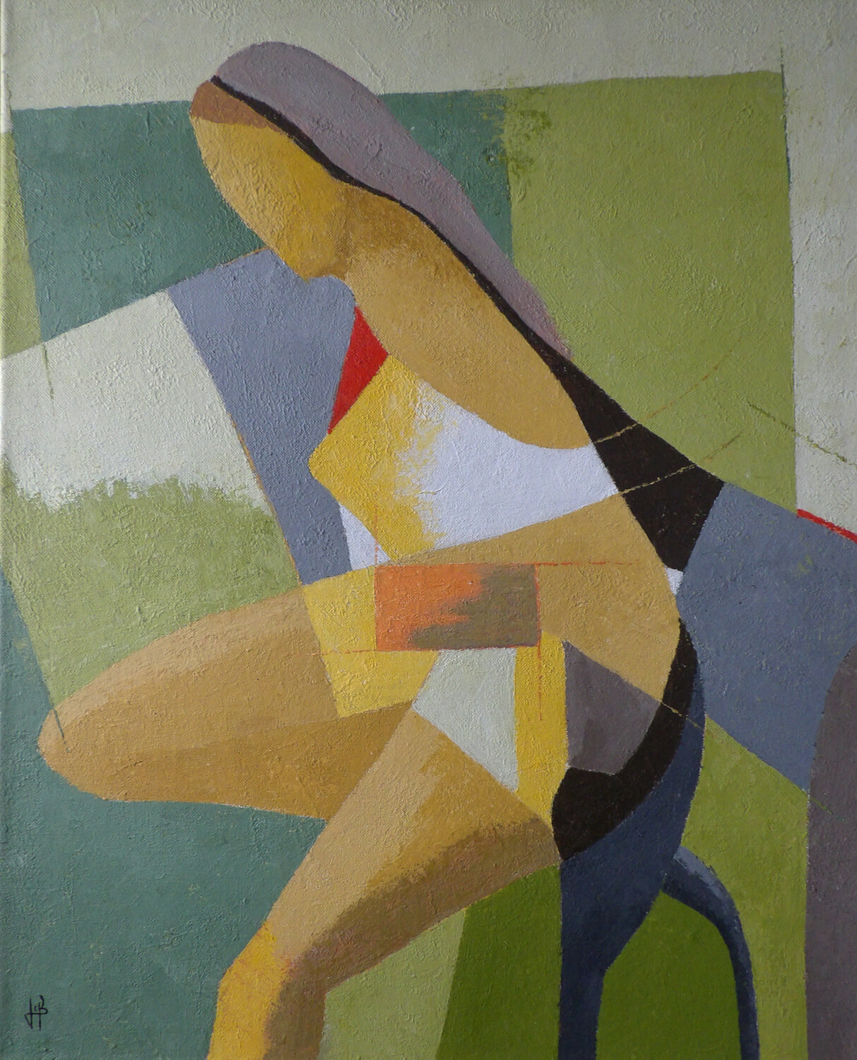 La pose J-Claude Bernard Original painting for sale
