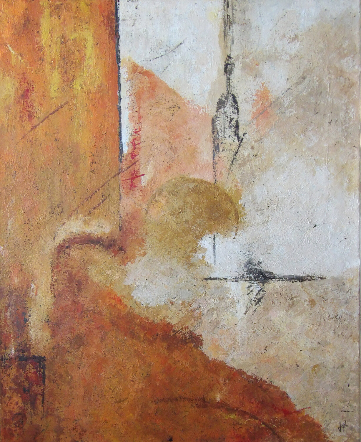 Au travers de la fenêtre J-Claude Bernard Original painting for sale