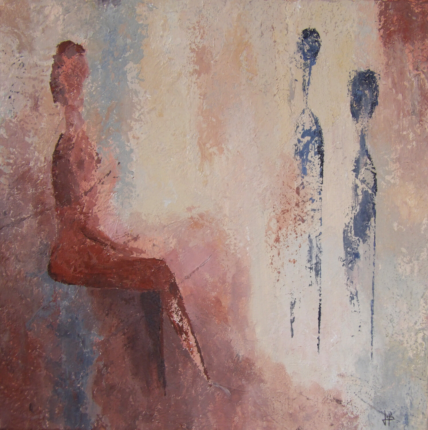 Rencontre J-Claude Bernard Original painting for sale