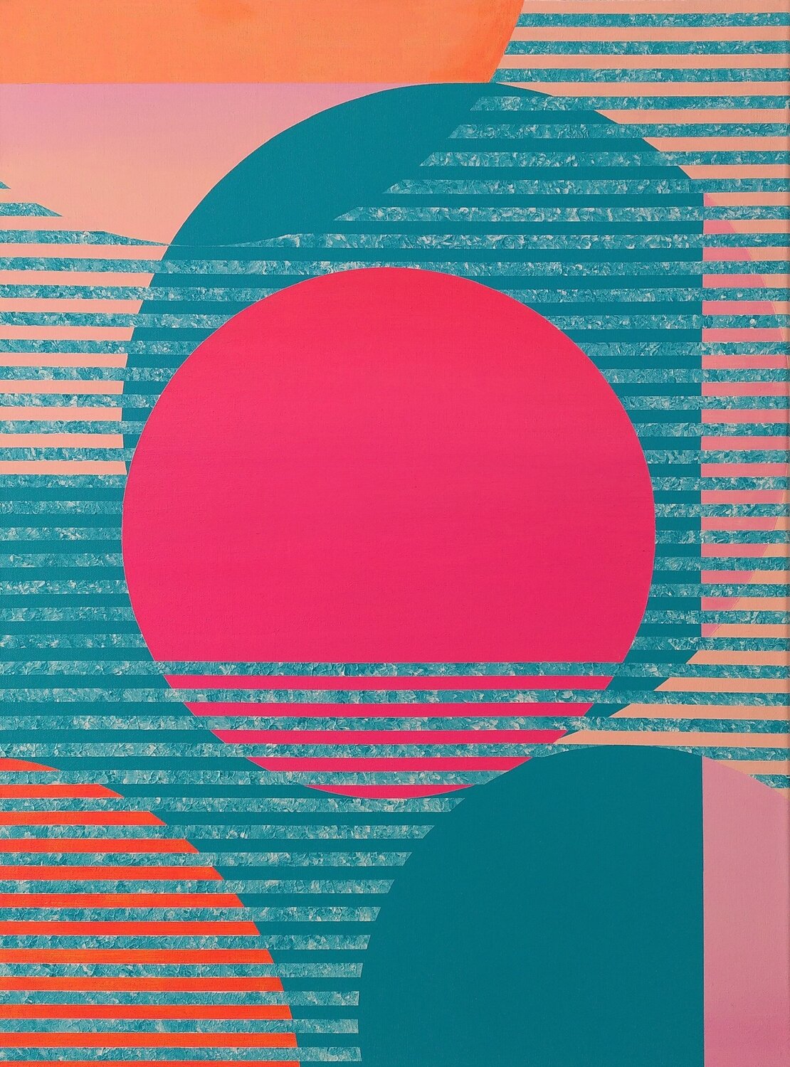Focus on the circle 4 Wio Karstens Original painting for sale