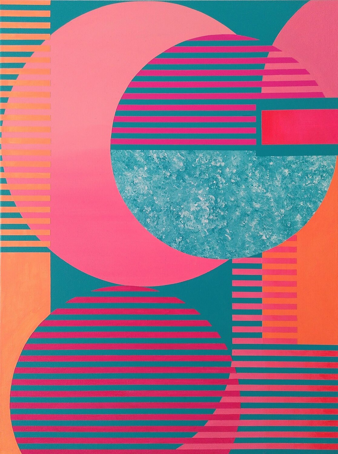 Focus on the circle 5 Wio Karstens Original painting for sale