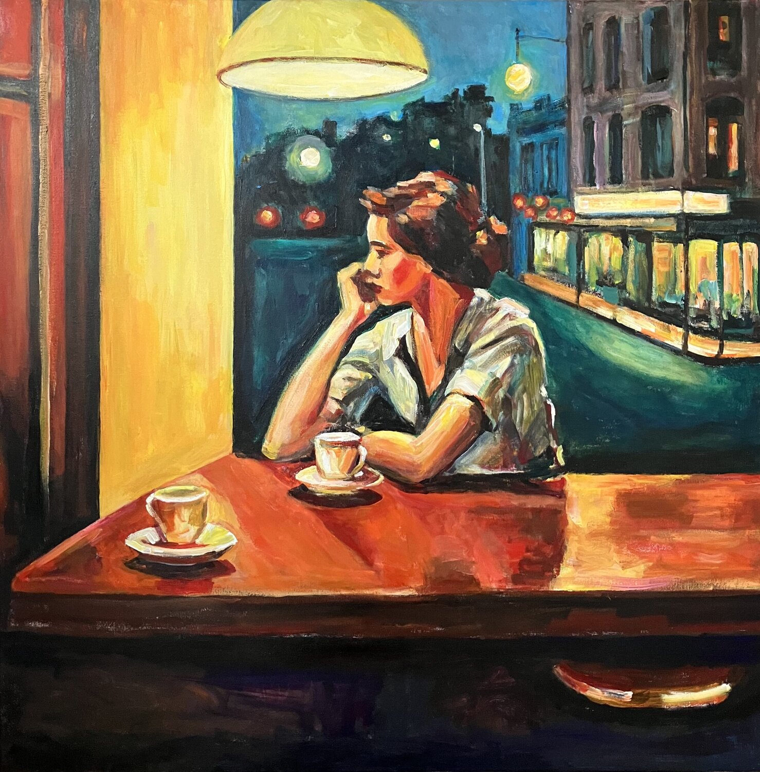 NACHTSCHWÄRMERIN Elisabetta Schlegel Original painting for sale