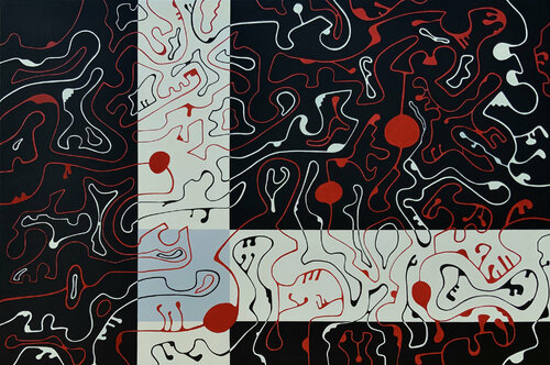 Composizione in Nero ( Seconda Variazione) by Massimo Rubbi, Painting for Sale on Select
