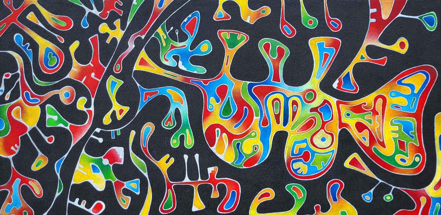 Divertimento per Tromba  a Colori Massimo Rubbi Original painting for sale