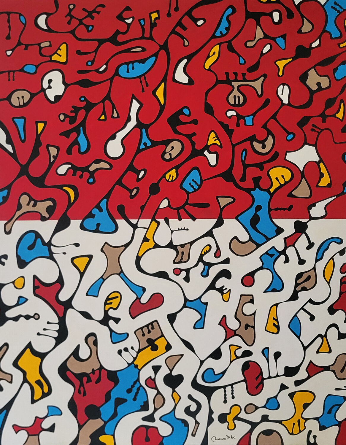 Double Face Massimo Rubbi Original painting for sale