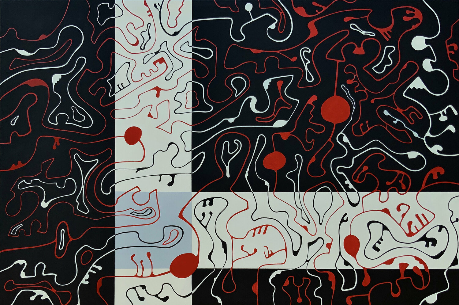 Composizione in Nero ( Seconda Variazione) Massimo Rubbi Original painting for sale