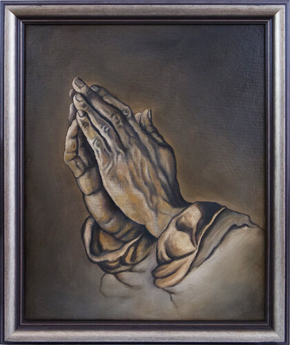 “Tribute to Dürer: Hands in Prayer” by Predună Cristinel, Painting for Sale on Select