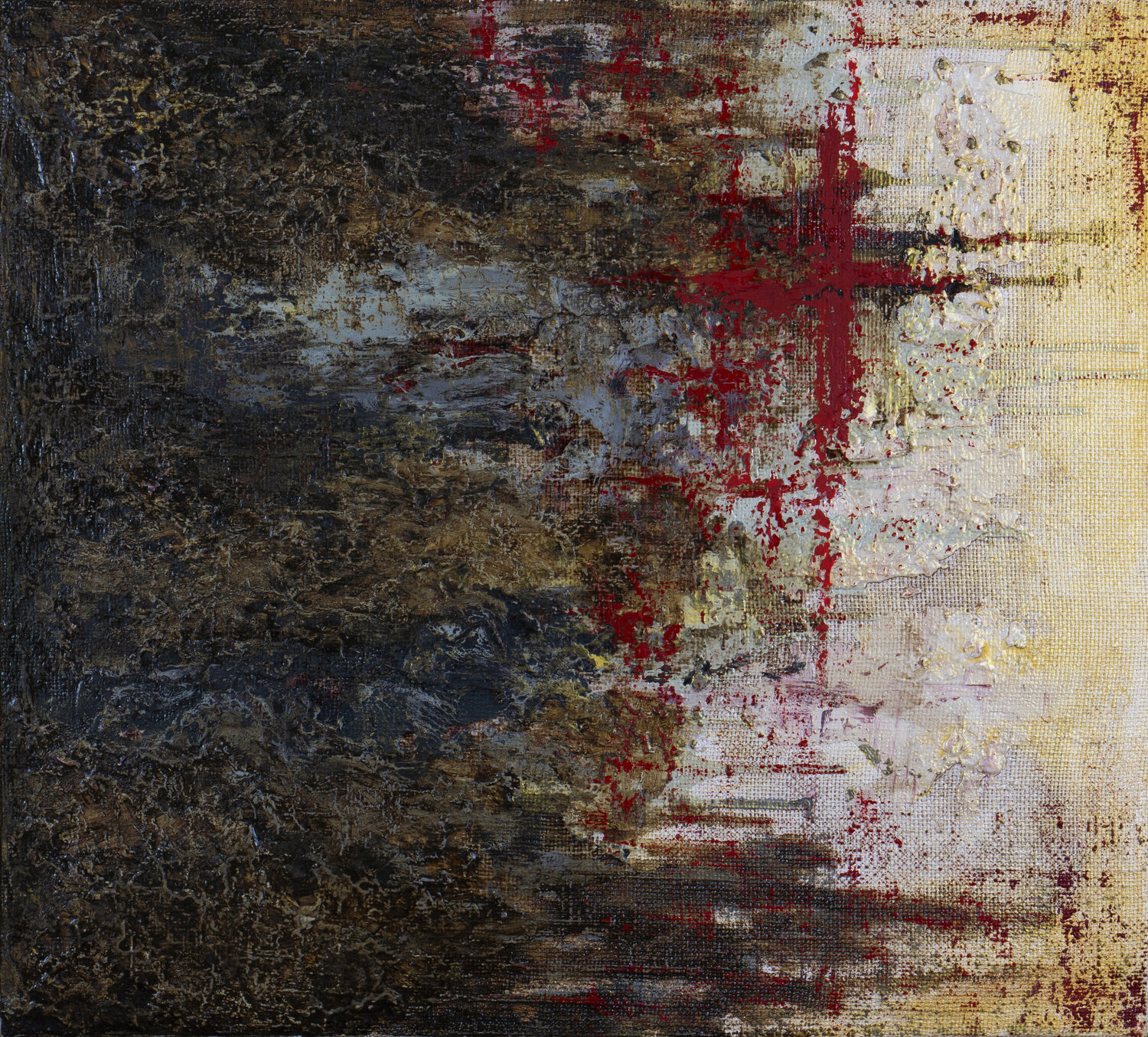 Golgotha – Light Standing Before Shadows Predună Cristinel Original painting for sale