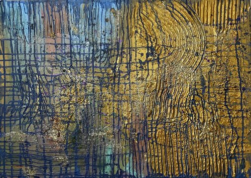 „Gold Motion“ by Christina Sachsen-Coburg und Gotha, Painting for Sale on Select