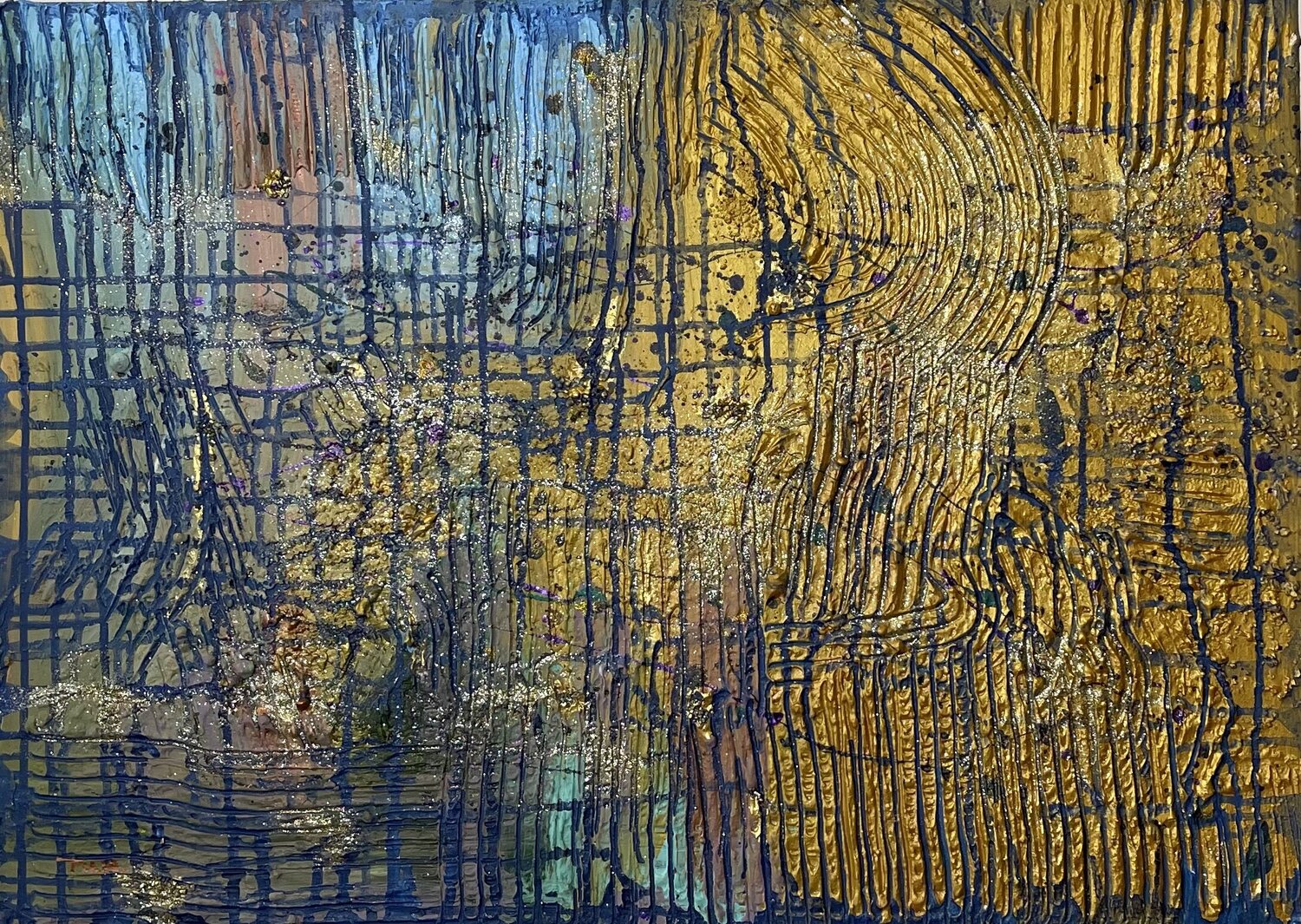 „Gold Motion“ Christina Sachsen-Coburg und Gotha Original painting for sale