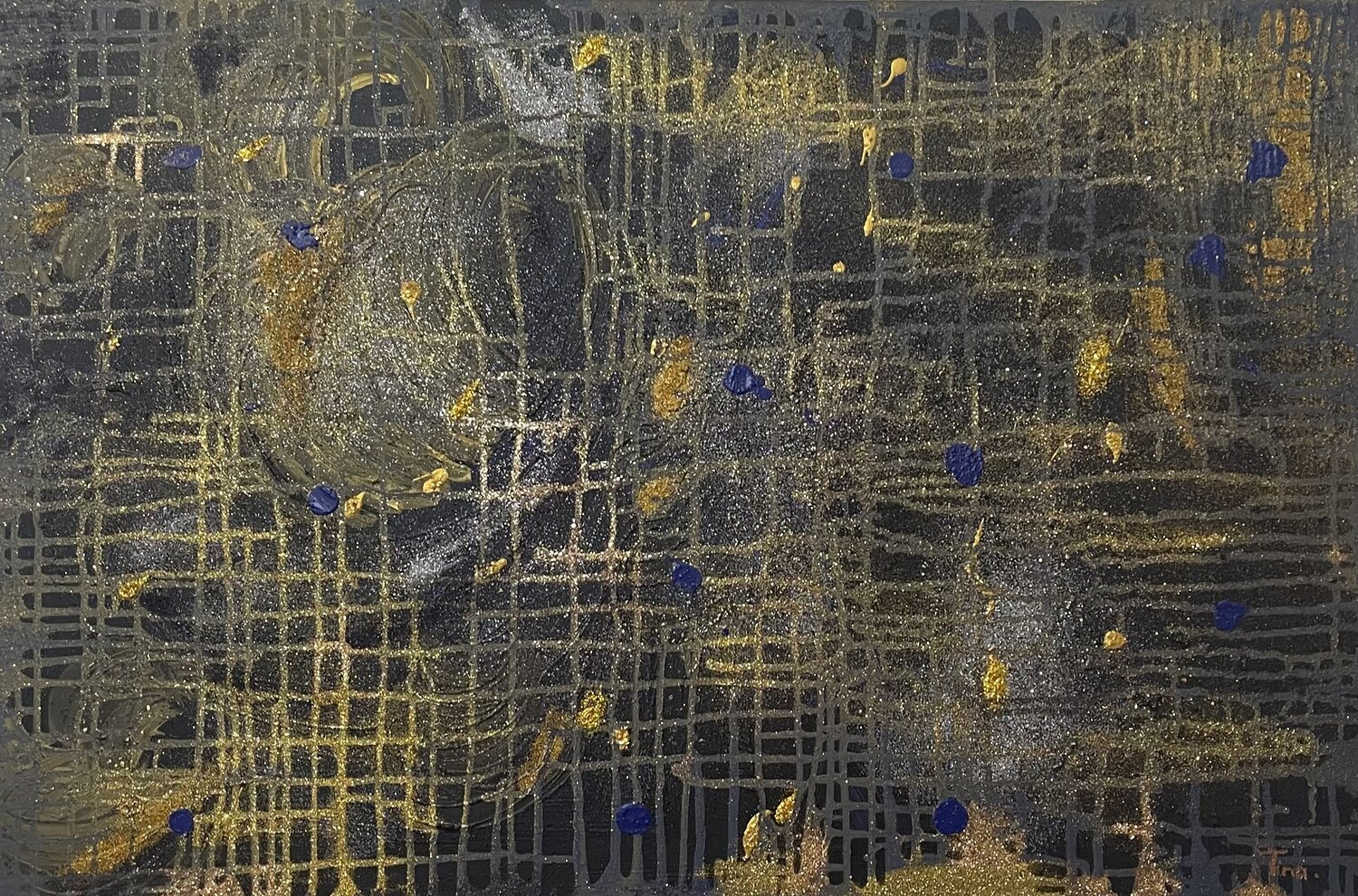 „Blue Magique“ Christina Sachsen-Coburg und Gotha Original painting for sale