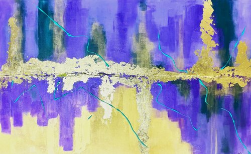 Gilded Metallic Purple by Joyce Tan, Painting for Sale on Select