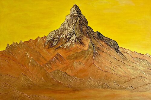 Matterhorn Ablaze by Joyce Tan, Painting for Sale on Select