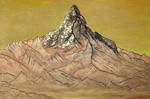 Matterhorn Ablaze by Joyce Tan, Painting for Sale on Select