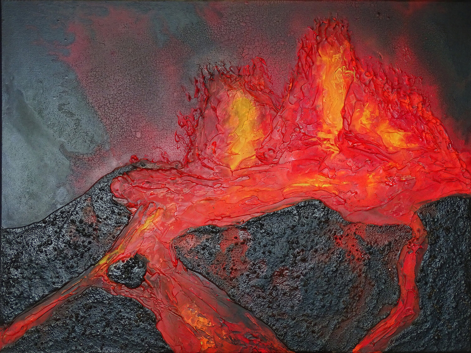 Volcano 3 Doreen Gehrke Original painting for sale