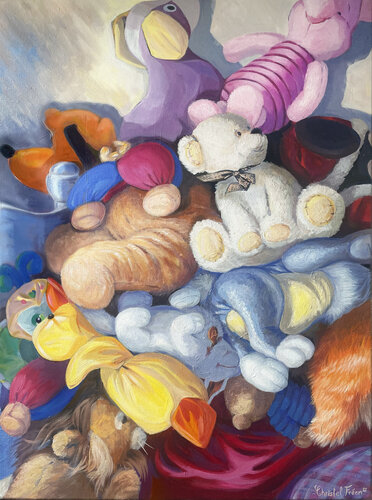 Mes doux amis by Christel Fréon, Painting for Sale on Select