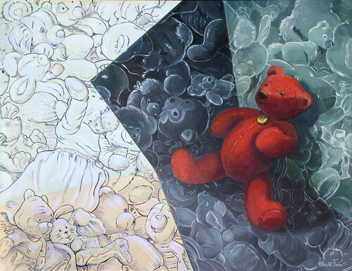BB dans un coin by Christel Fréon, Painting for Sale on Select