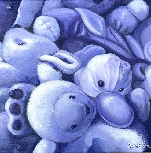 Bonne nuit by Christel Fréon, Painting for Sale on Select