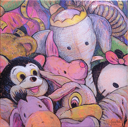 Douce compagnie by Christel Fréon, Painting for Sale on Select
