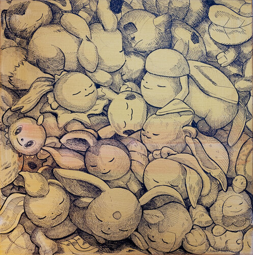 Tous Poks by Christel Fréon, Painting for Sale on Select