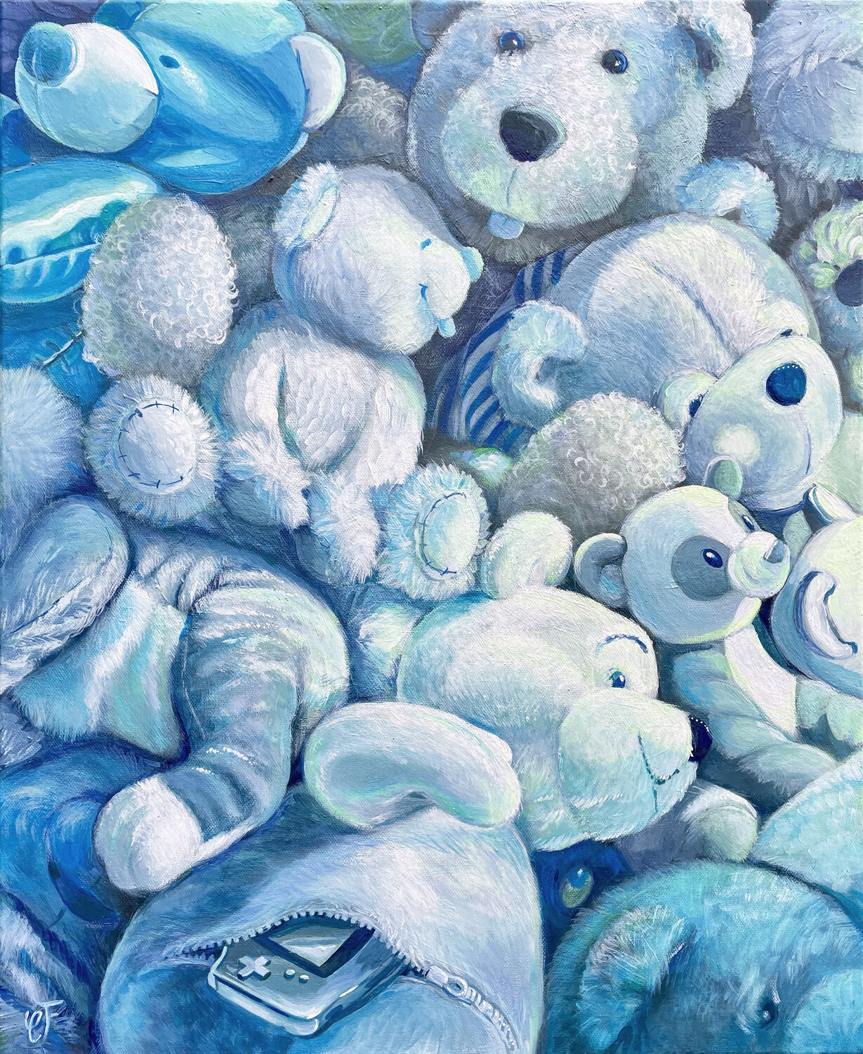 L'heure bleue Christel Fréon Original painting for sale