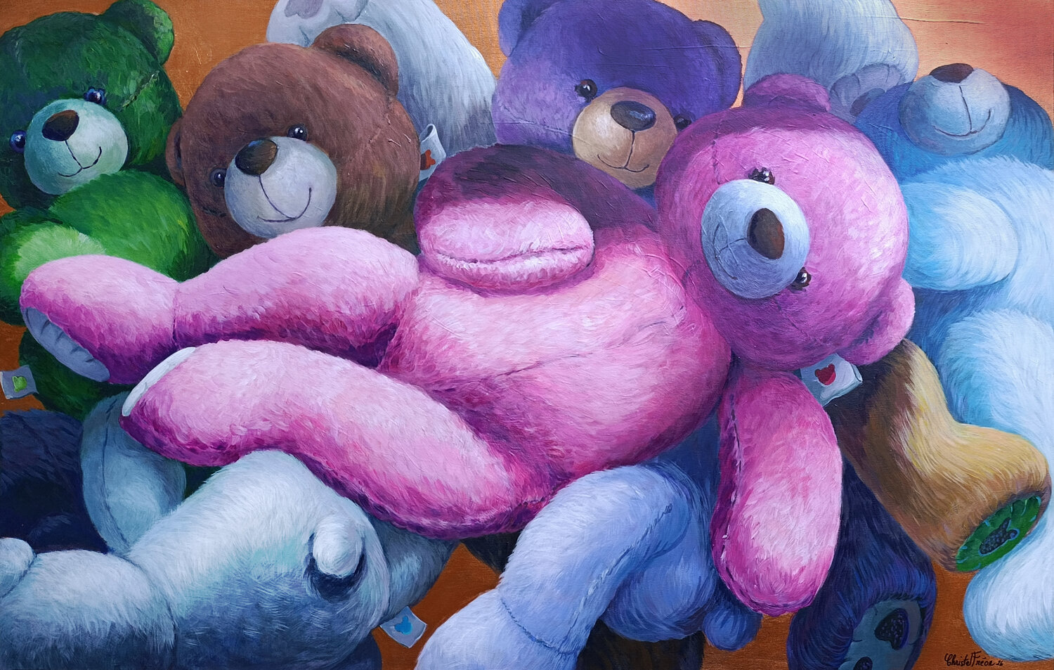 La pause Christel Fréon Original painting for sale
