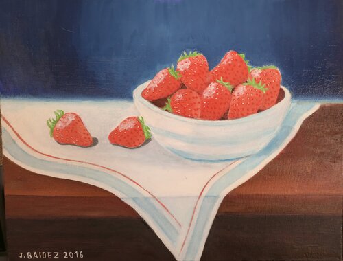 Fresas by José Báidez González, Painting for Sale on Select