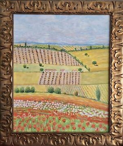 Mosaico de cultivos. by José Báidez González, Painting for Sale on Select