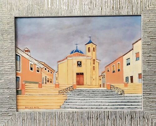 IGLESIA DE SAN ROQUE. HELLÍN. by José Báidez González, Painting for Sale on Select