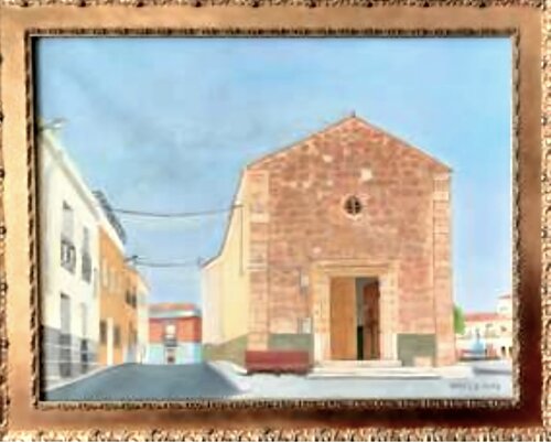 Iglesia de la Purísima. ALCADOZO.ALBACETE. by José Báidez González, Painting for Sale on Select