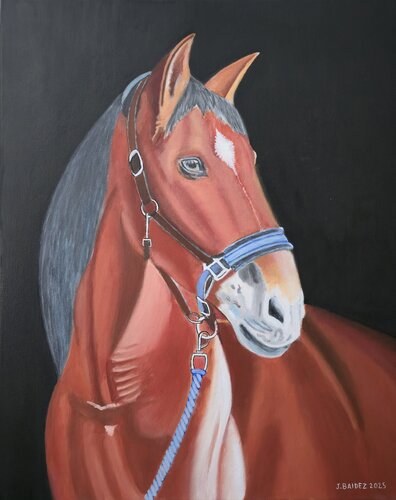 Nobleza Alazana. by José Báidez González, Painting for Sale on Select