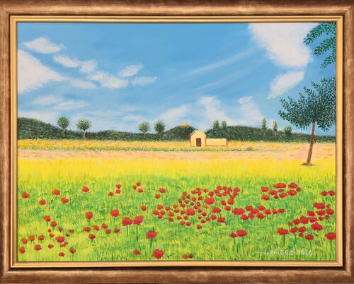 Amapolas en primavera. by José Báidez González, Painting for Sale on Select