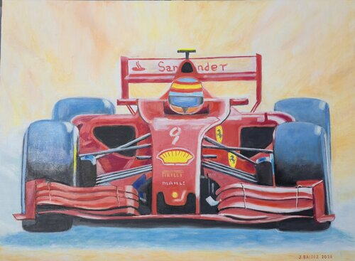 Ferrari  Fórmula 1 by José Báidez González, Painting for Sale on Select