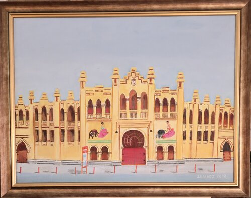 Plaza de Albacete by José Báidez González, Painting for Sale on Select