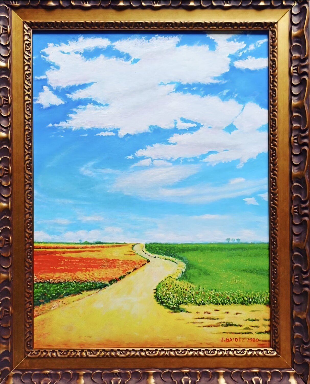 CAMPOS DE HELLIN. ALBACETE. José Báidez González Original painting for sale