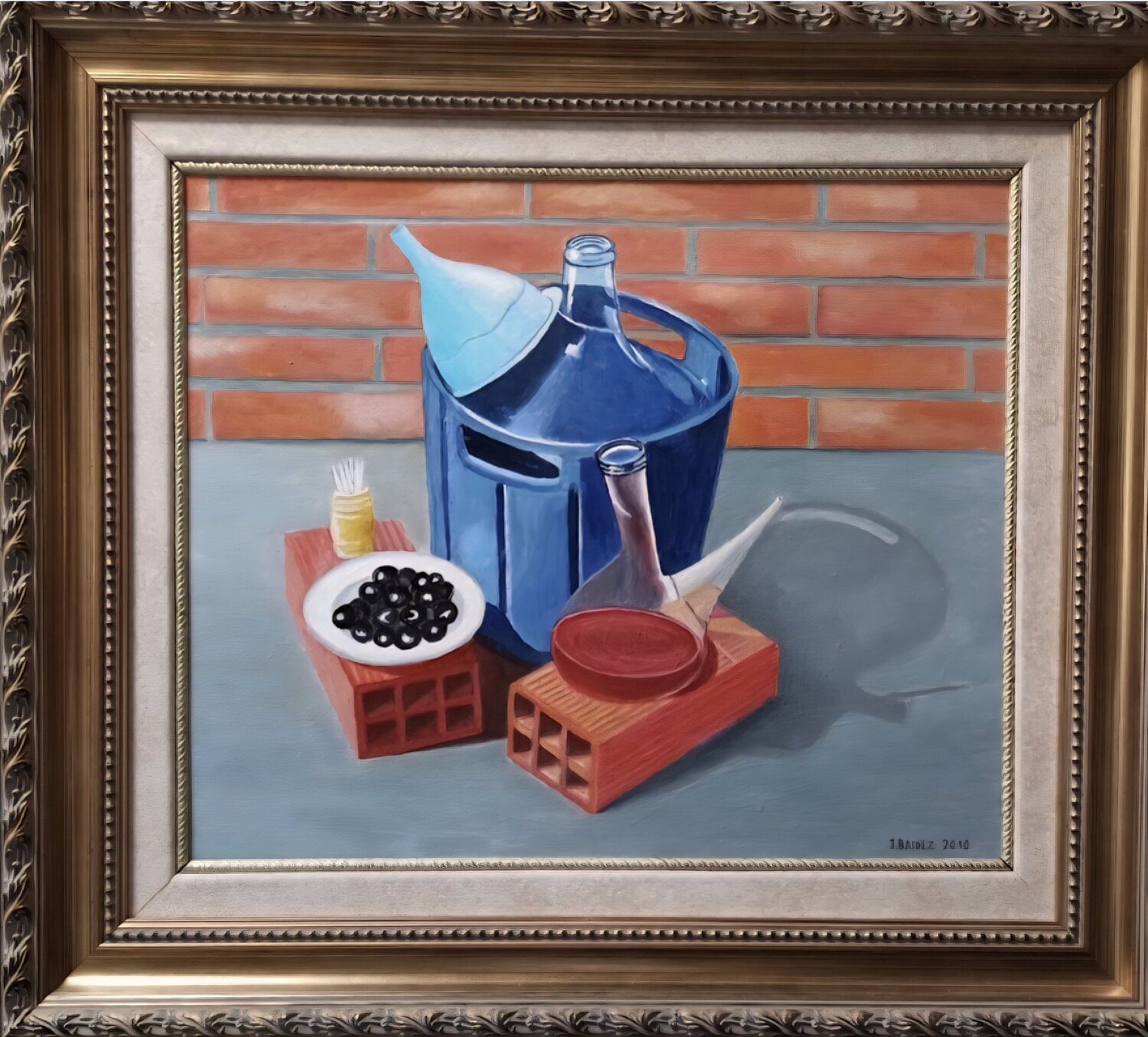 PORRON Y ACEITUNAS. José Báidez González Original painting for sale