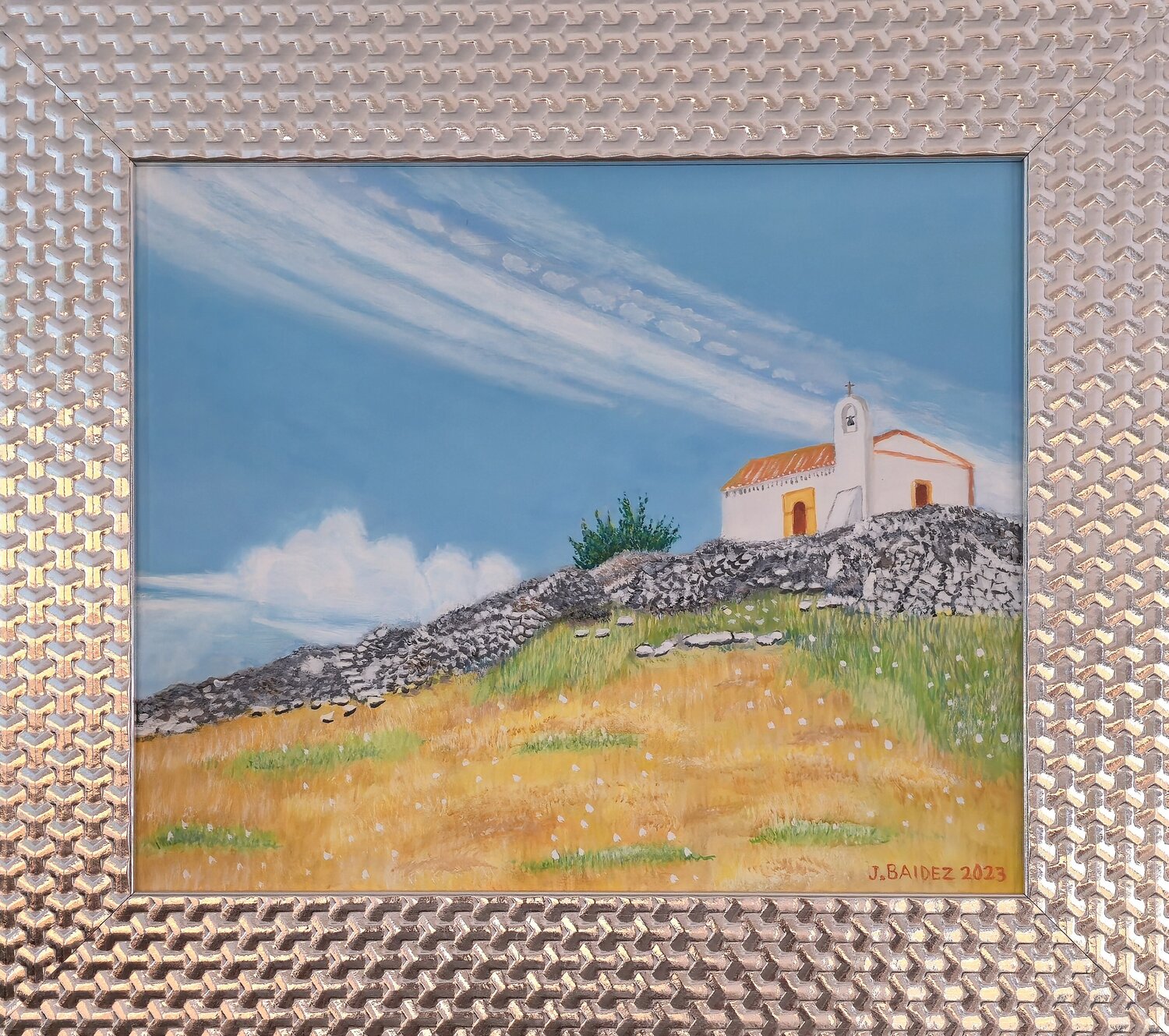 ERMITA DE SANTA ANA DE LA SIERRA José Báidez González Original painting for sale