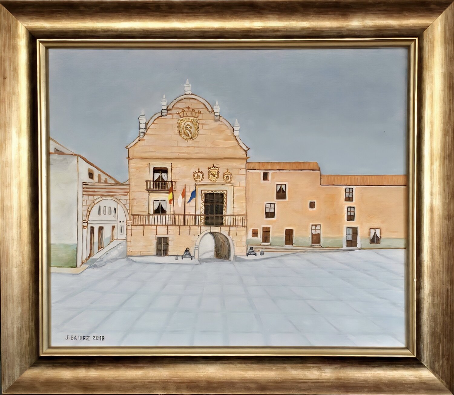 AYUNTAMIENTO DE CHINCHILLA DE MONTE ARAGÓN José Báidez González Original painting for sale