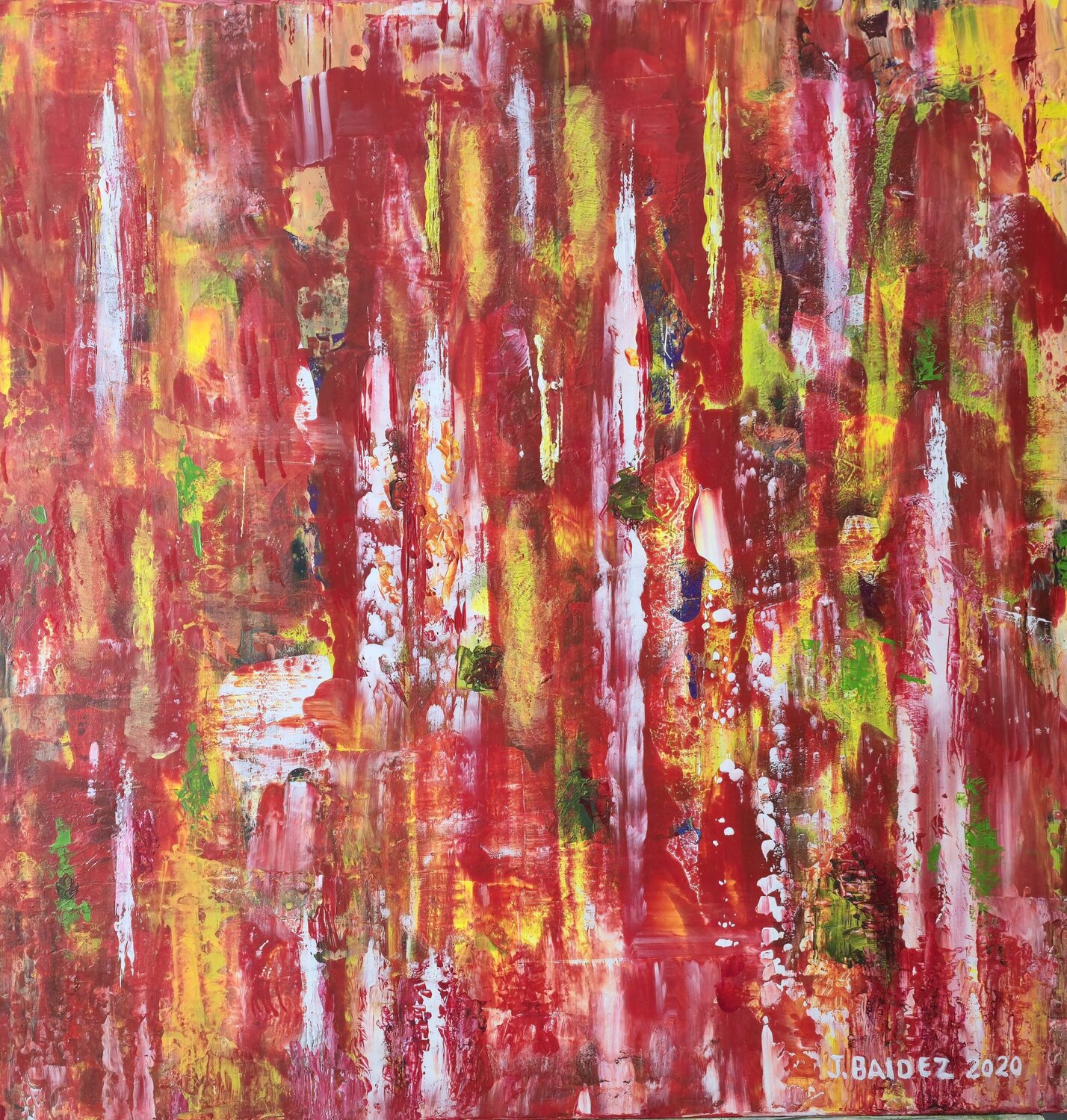Lluvia de fuego. José Báidez González Original painting for sale