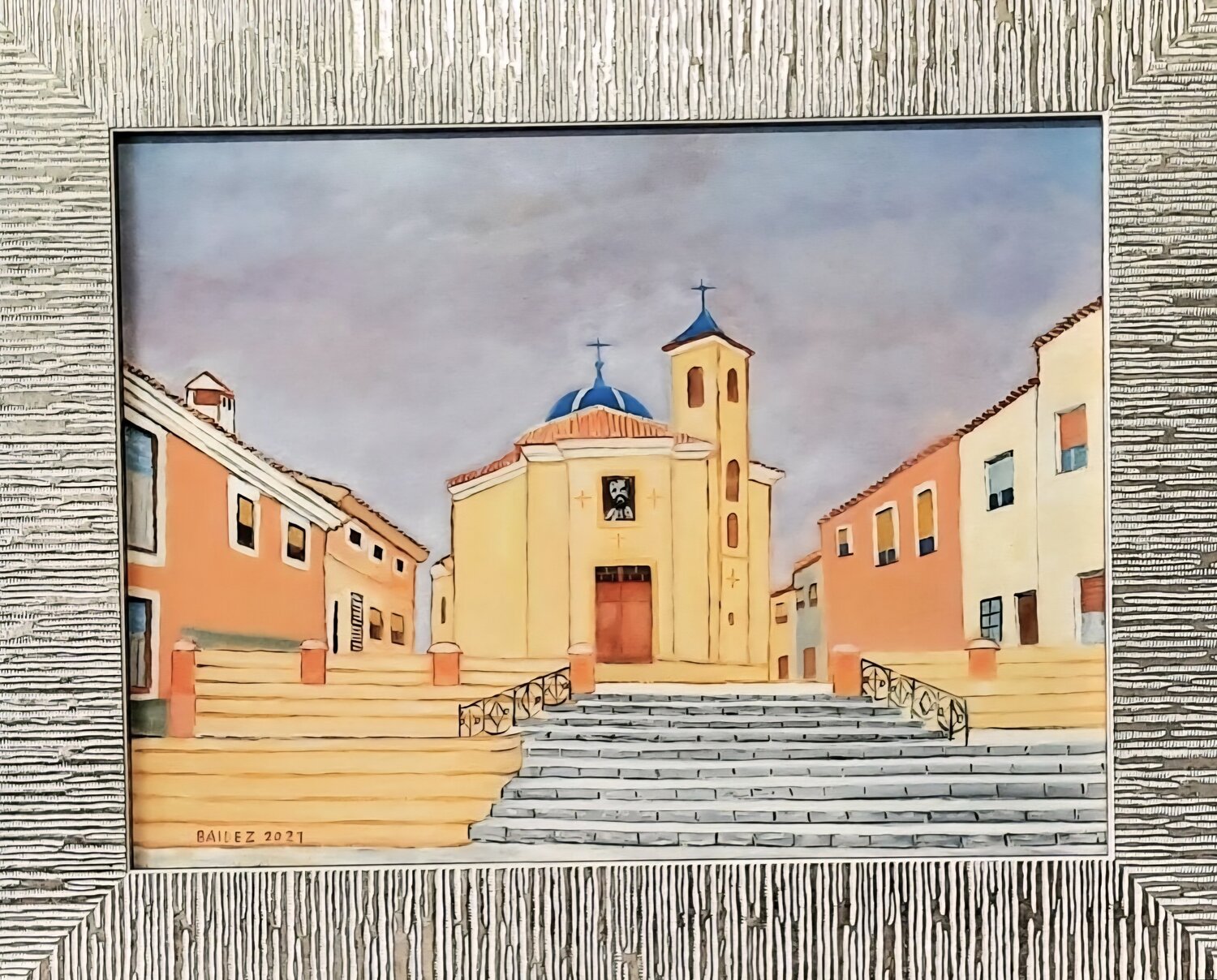 IGLESIA DE SAN ROQUE. HELLÍN. José Báidez González Original painting for sale
