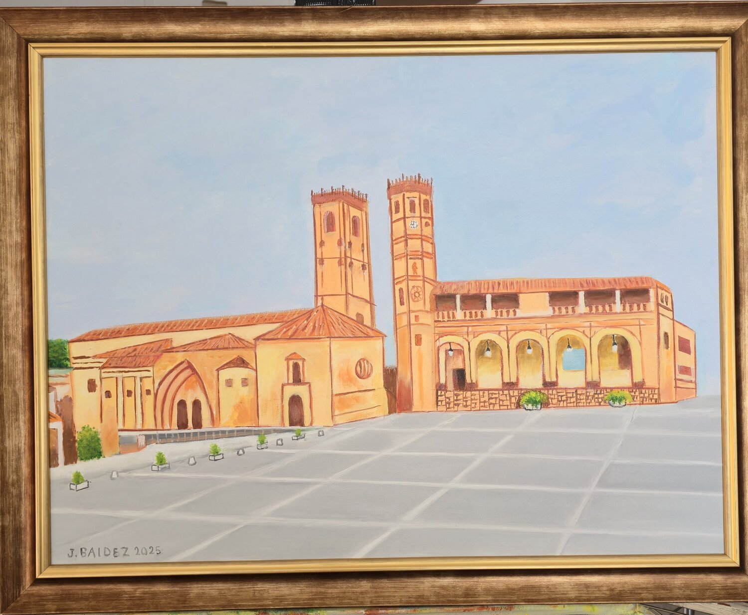 Torres del Tardón y de la Trinidad. José Báidez González Original painting for sale